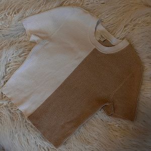 Abercrombie & Fitch Ribbed Tee color-block Size M